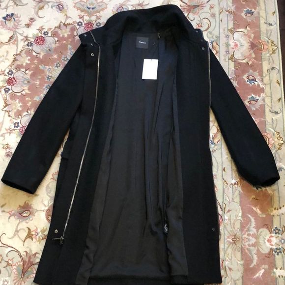 Theory Funnel Neck Coat NWT - Picture 11 of 14